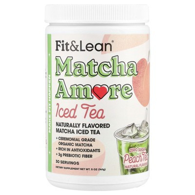 Fit & Lean Matcha Amore Iced Tea, Peach Tea, 5 oz (141 g) | Target