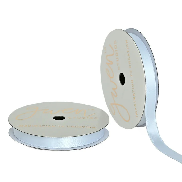 Gwen Studios 3/8" White Satin Ribbon, 7 Yards | Walmart (US)