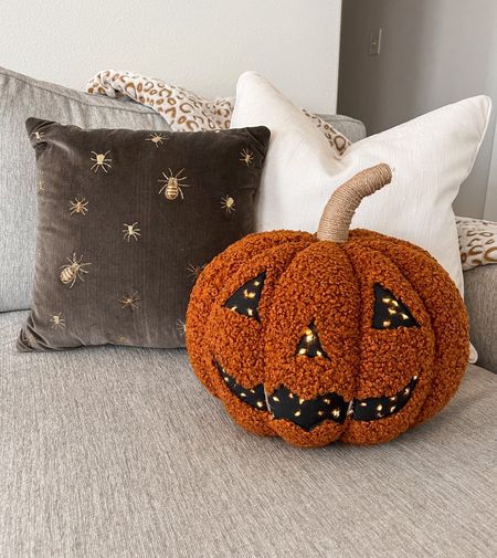 Pumpkin pillow
Jack-o-lantern pillow
Halloween home decor
Fall home decor 

#LTKFind #LTKSeasonal #LTKhome
