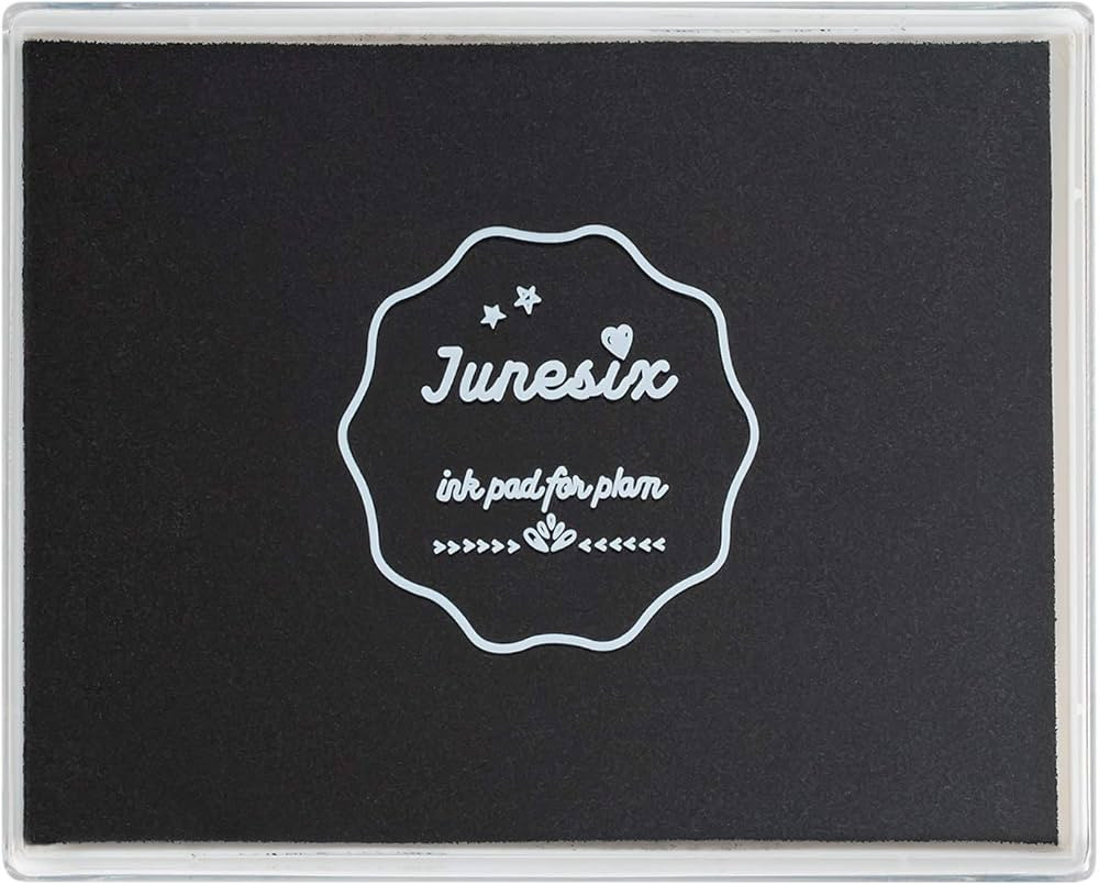 Ink Pad, 5x4'' Washable Stamp Ink Pad for Kids, Black | Amazon (US)