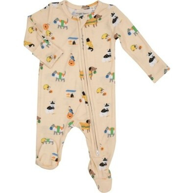 Costumed House Pets 2 Way Zipper Footie, Orange | Maisonette