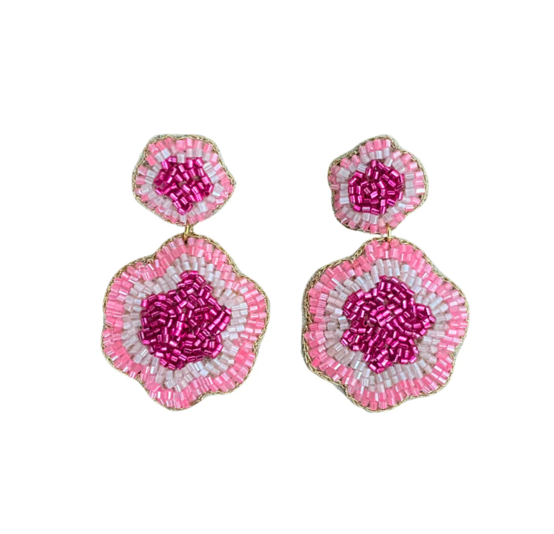 St. Tropez Earrings in Pink | Beth Ladd Collections