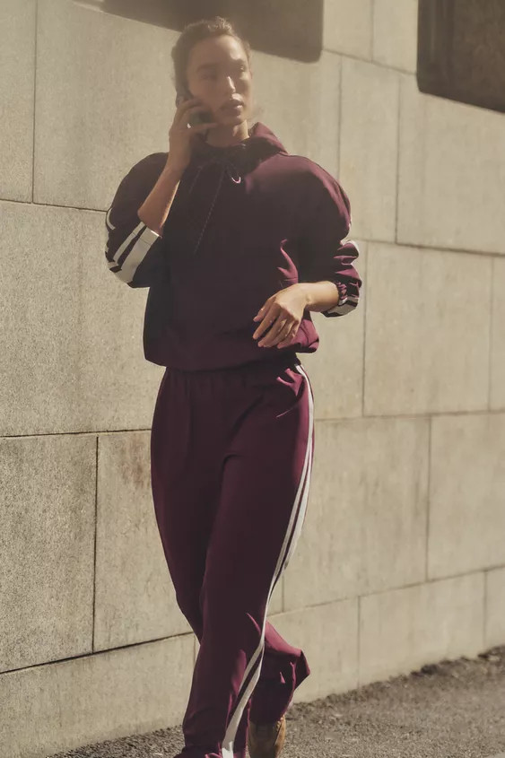HOODED JACKET WITH SIDE TAPING | Zara UK