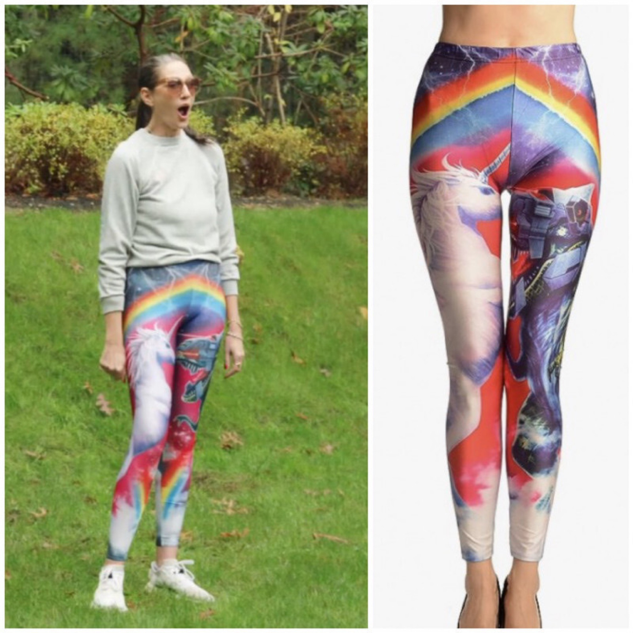 Unicorn vs Robot Rainbow Leggings – Wyvern's Hoard