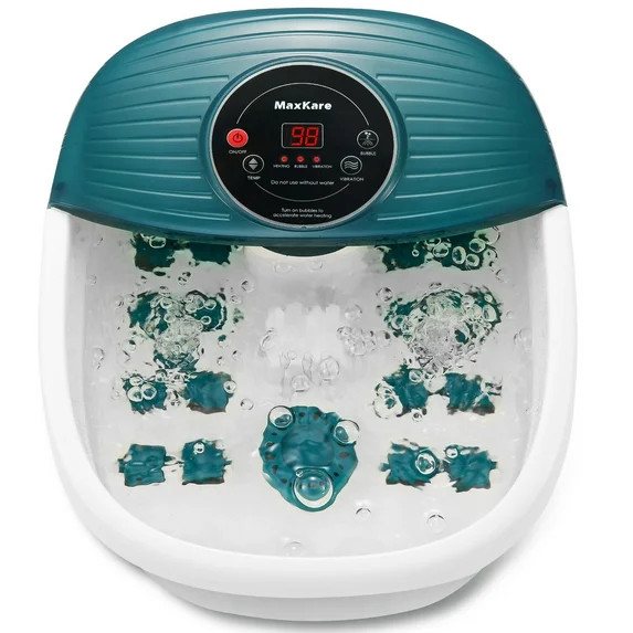 MaxKare Foot Soak Spa Bath Massager with Heat, Bubbles, and Vibration, Digital Temperature Contro... | Walmart (US)