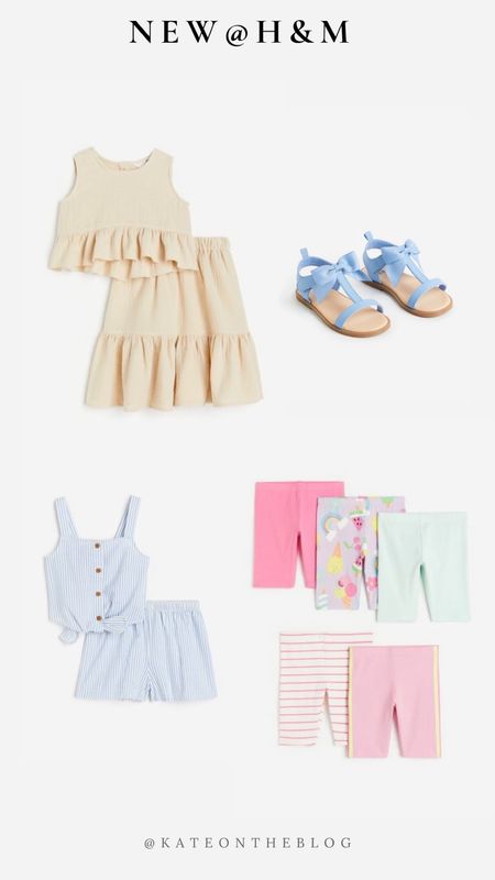 New @ H&M!!! 2-8Y girl options. Fave summer biker shorts and how cute are the sets and sandals?! Perfect for vacation or summer prep! 

#LTKFind #LTKshoecrush #LTKkids