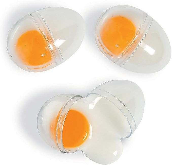 Fun Express Slime Easter Eggs 12 Pack - Egg Yolk Slime Filled Plastic Easter Basket Stuffers for ... | Amazon (US)