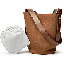Hobo Bags for Women Vegan Leather Handbag Suede Hobo Bags Bucket Shoulder Bag Purse Tote Handbag ... | Amazon (US)