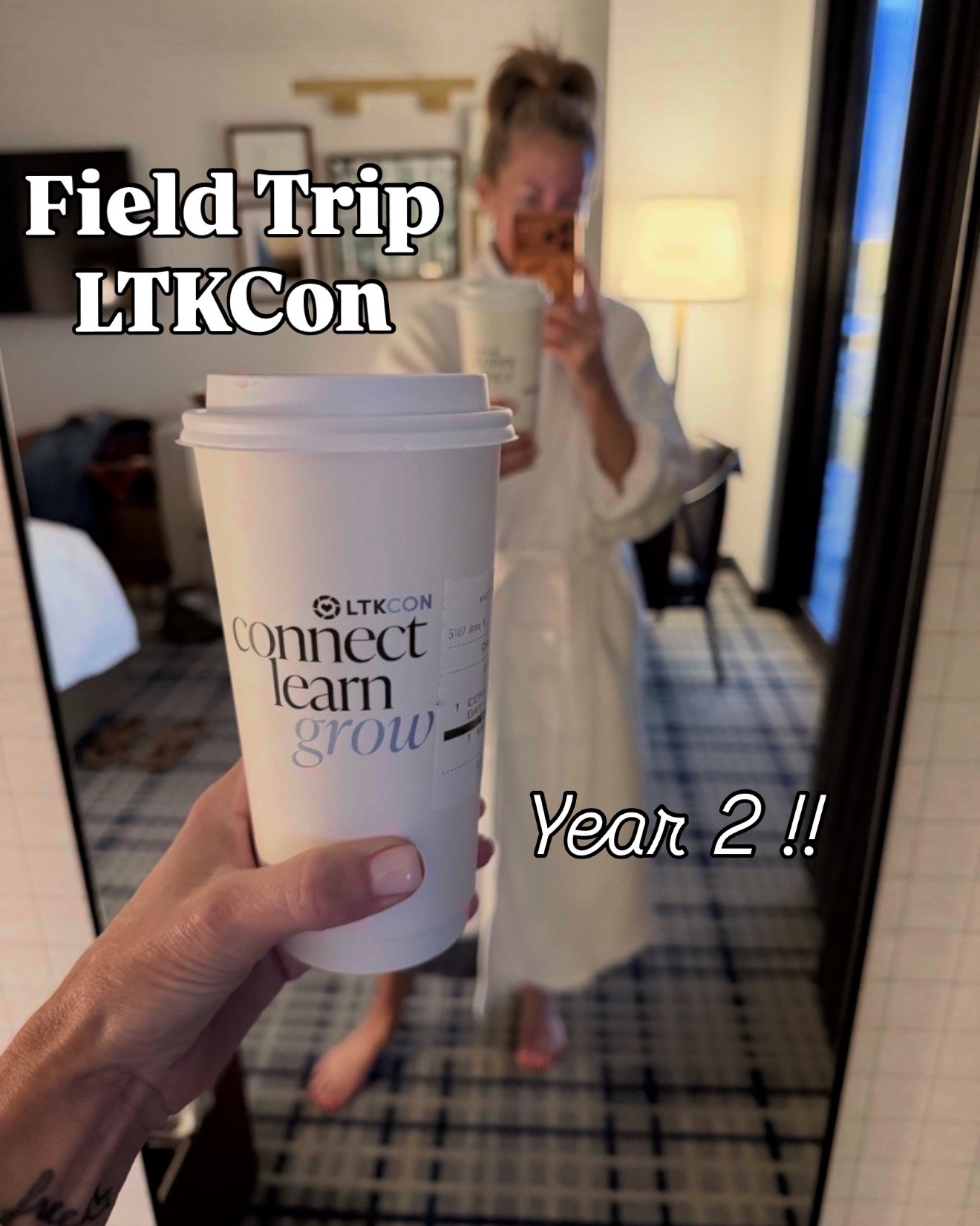 LTKCon, year TWO. I would be lying if I said I never walked into rooms like this and wondered, Do I really belong here Sometimes the insecurities get loud. My age. My wrinkles. The comparison. The feeling that maybe I’m too late or everyone else has it more figured out. But every time the enemy tries to convince me there isn’t a place for me, God gently reminds me, “I made room for you here.”

Maybe that’s one of the biggest things I’m bringing home this year. I’m not late. I’m right on time. At 50, I’m still dreaming. Still learning. Still growing. Still showing up.

Because influence was never supposed to be about being the youngest, the prettiest or the most polished. It’s about using the space you’ve been given to shine a little light and hopefully remind someone else there’s room for her, too. And goodness, am I grateful for the people. The friendships that have become real-life friendships, the new faces I met this week, and YOU who continue to show up here with me.

LTKCon year two reminded me:
There is room in the room for me.
There is room in the room for you.
And when God opens the door, we don’t have to apologize for walking through it.