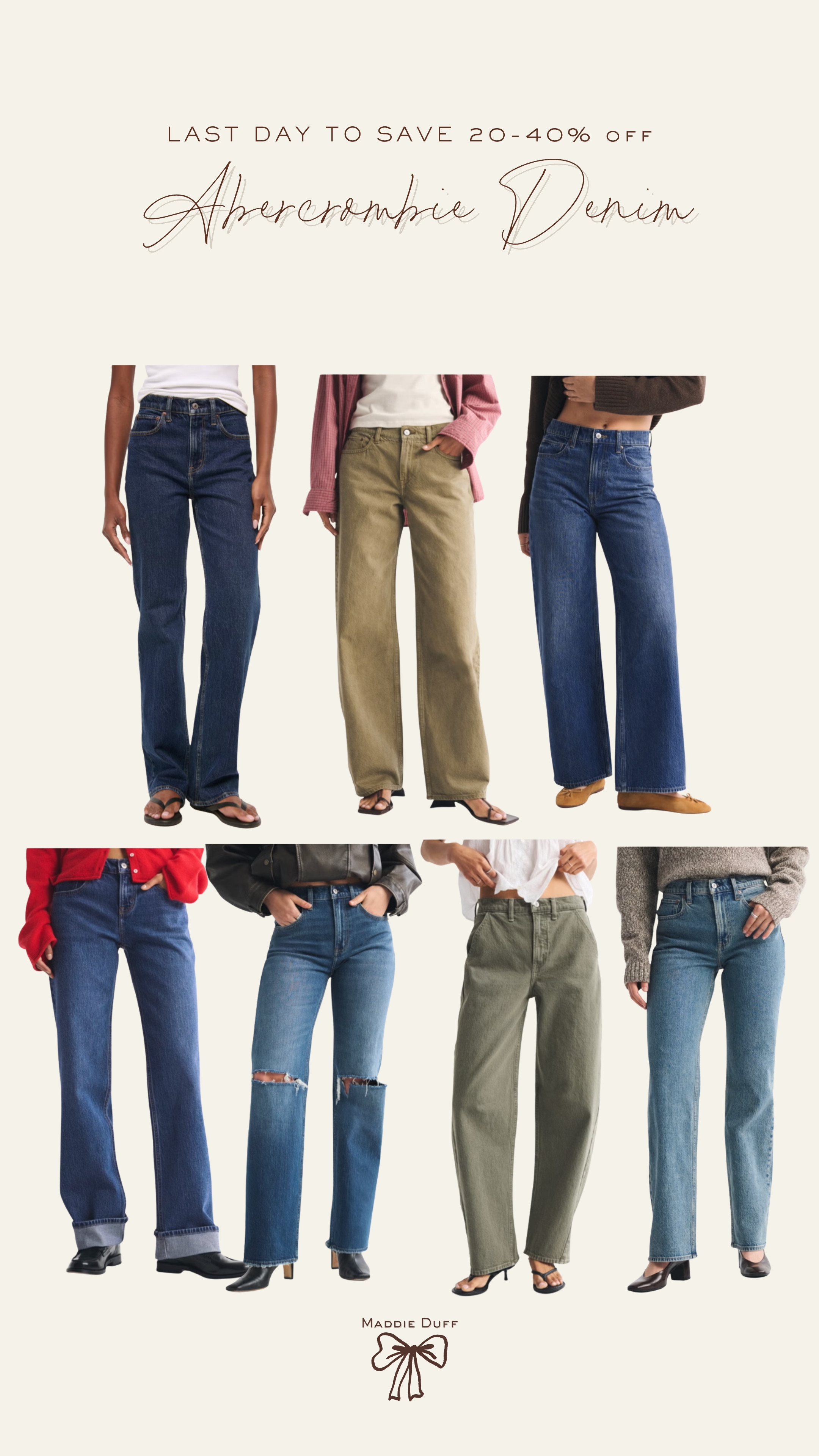 Last day to save on Abercrombie denim!


jeans on sale, denim sale, abercrombie jeans 

 #LTKSaleAlert