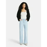 No Boundaries High Rise Baggy Wide Leg Jeans, 32" Inseam, Women's and Women's Plus Sizes XXS-4X | Walmart (US)