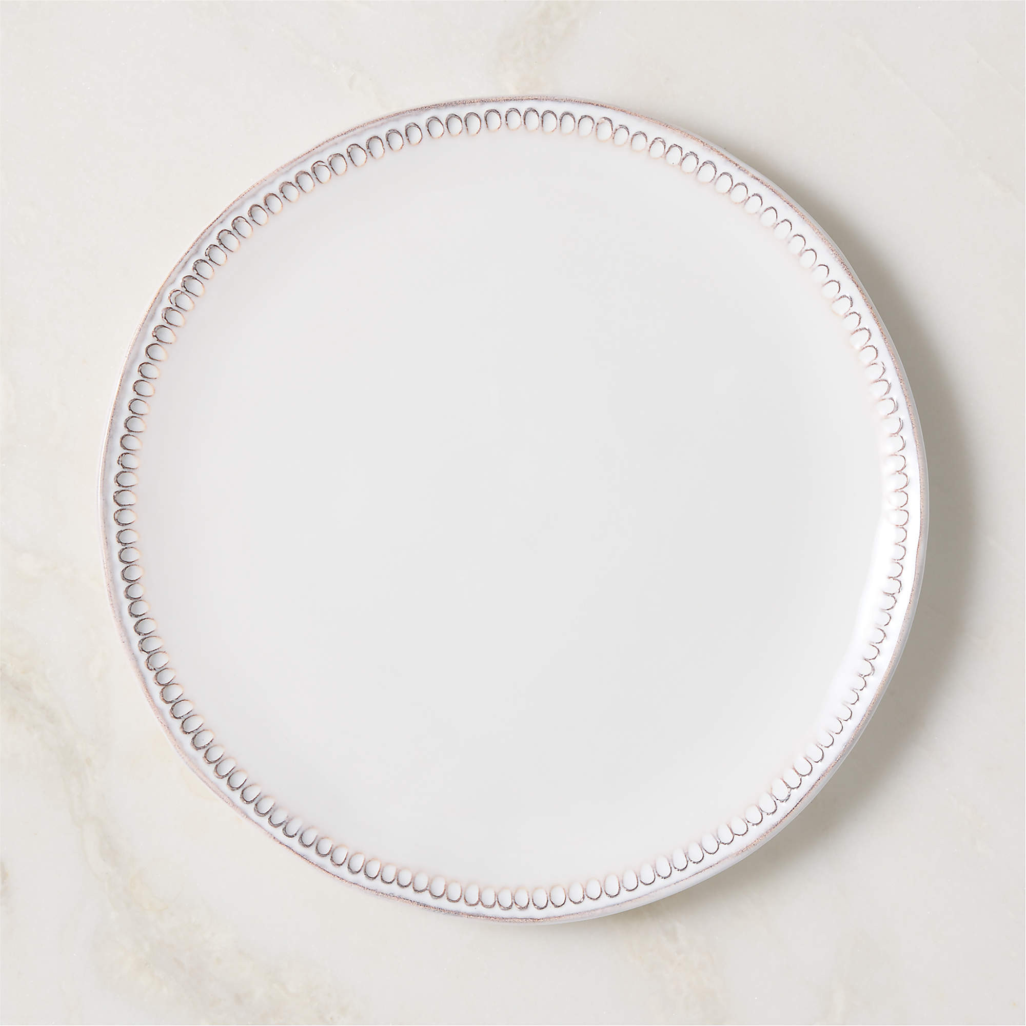 Iliana White Stoneware Dinner Plates Set of 4 | CB2 | CB2