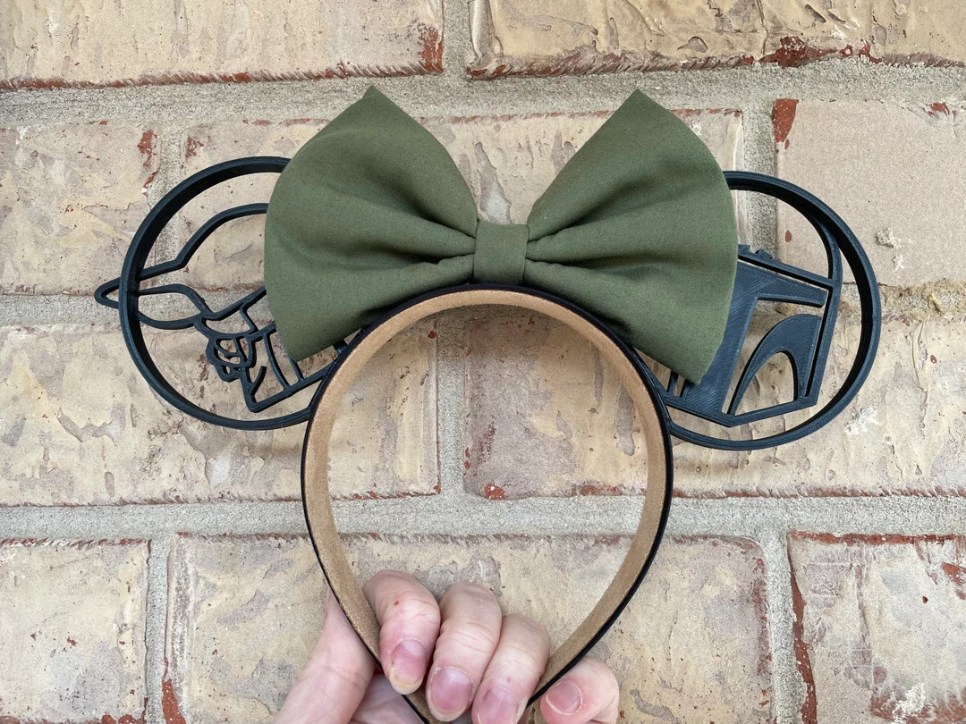Baby Yoda park mouse Ears, Mandalorian Mouse Ears, Mandalorian Inspired 3D Printed Ears, Star War... | Etsy (US)