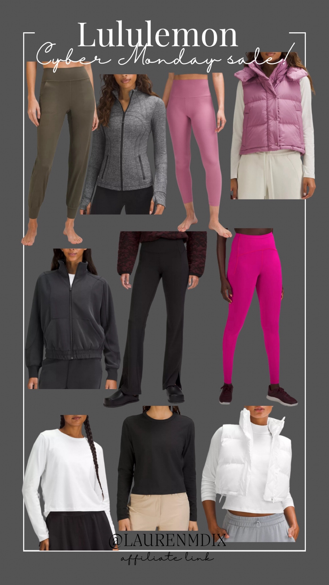 Lululemon sale! Black Friday cyber Monday sale! Lululemon leggings, align jogger, lululemon jacket, lululemon puffer vest. 

#LTKCyberWeek #LTKsalealert #LTKfindsunder100