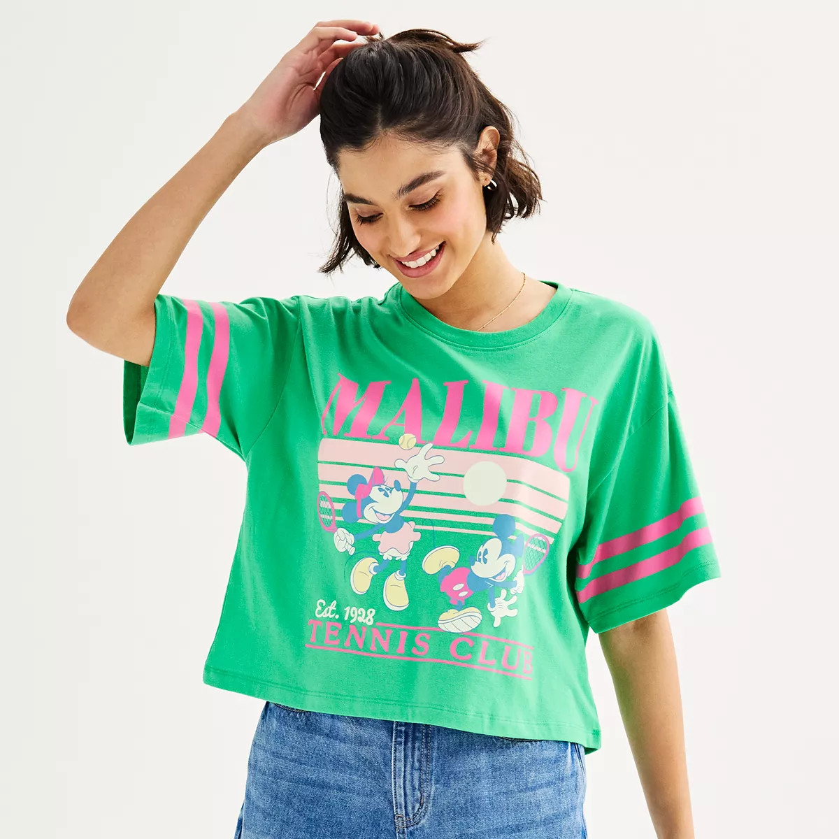Disney's Mickey & Minnie Mouse Juniors' Malibu Tennis Club Graphic Tee | Kohl's