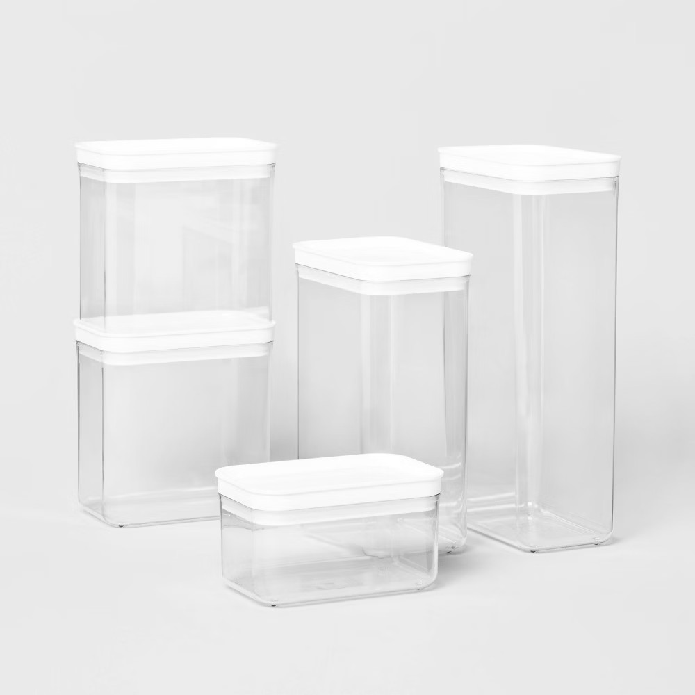 5pc Airtight Canister Set White - Brightroom | Target