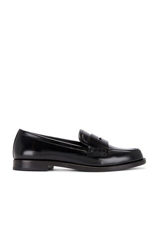 Rachel Leather Loafer in Black | Revolve Clothing (Global)