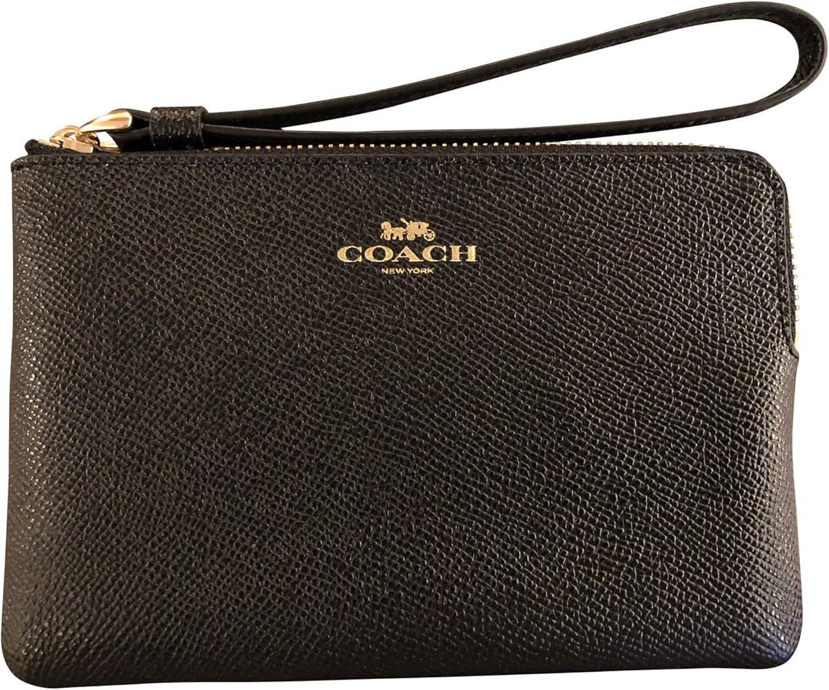 COACH Signature PVC w/Leather Stripe Corner Zip | Amazon (US)