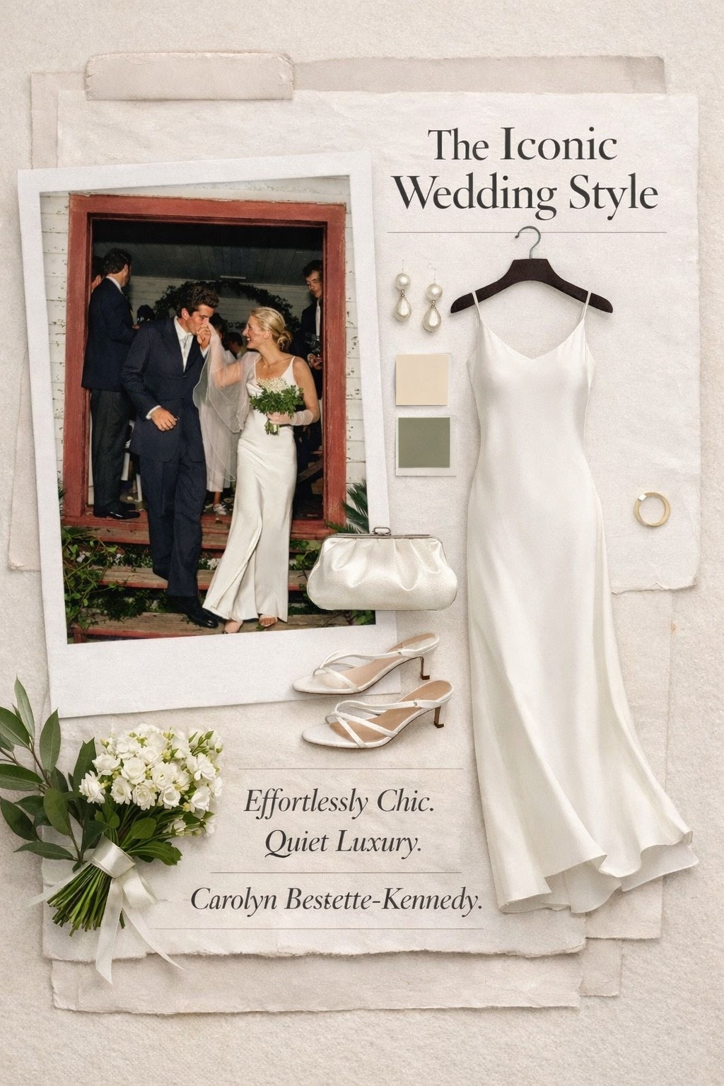 Carolyn Bissett-Kennedy wedding style is the blueprint for the modern minimalist bride.

The slip dress
The long sheer veil
Classic pumps
A clean bouquet
Nothing oversized. Nothing trend driven. Everything intentional.

This is the quiet luxury bridal formula that still feels current effortless, refined, and forever elegant.

To get the look:
choose a bias-cut satin or crepe gown with a minimalist silhouette
add a cathedral or fingertip veil for movement
keep the shoes simple and timeless
skip heavy jewelry and let the tailoring do the work

It’s not about more.
It’s about precision.

A bridal capsule built on sleek lines, neutral tones, and investment pieces you’ll recognize in every chic wedding mood board.

Shop the exact CBK-inspired wedding dress, minimalist heels, veil, and modern bride accessories linked here.

#LTKWedding