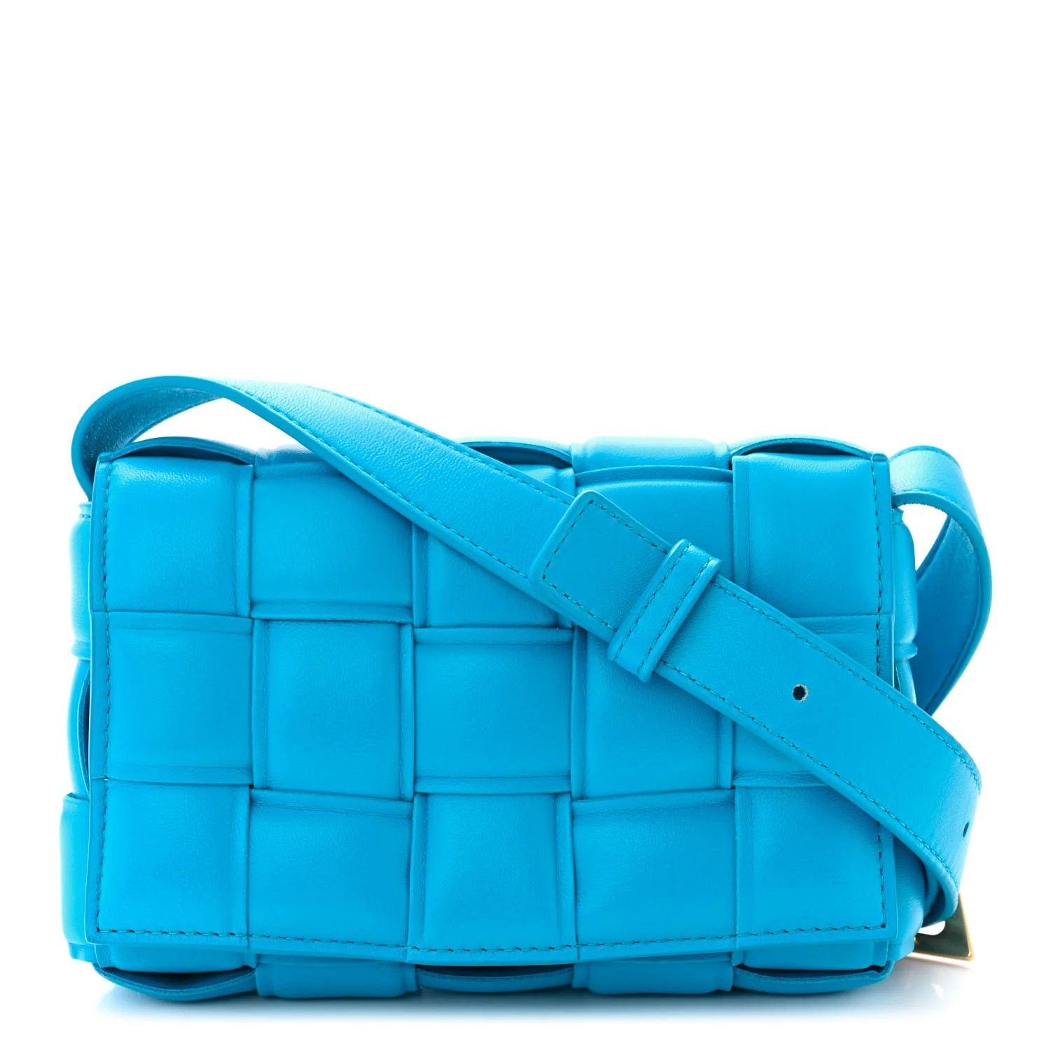 Nappa Maxi Intreccio Small Padded Cassette Crossbody Bag Pool | FASHIONPHILE (US)