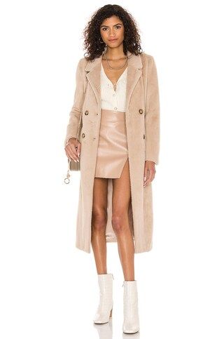 SUPERDOWN Trinity Faux Leather Skirt in Nude from Revolve.com | Revolve Clothing (Global)