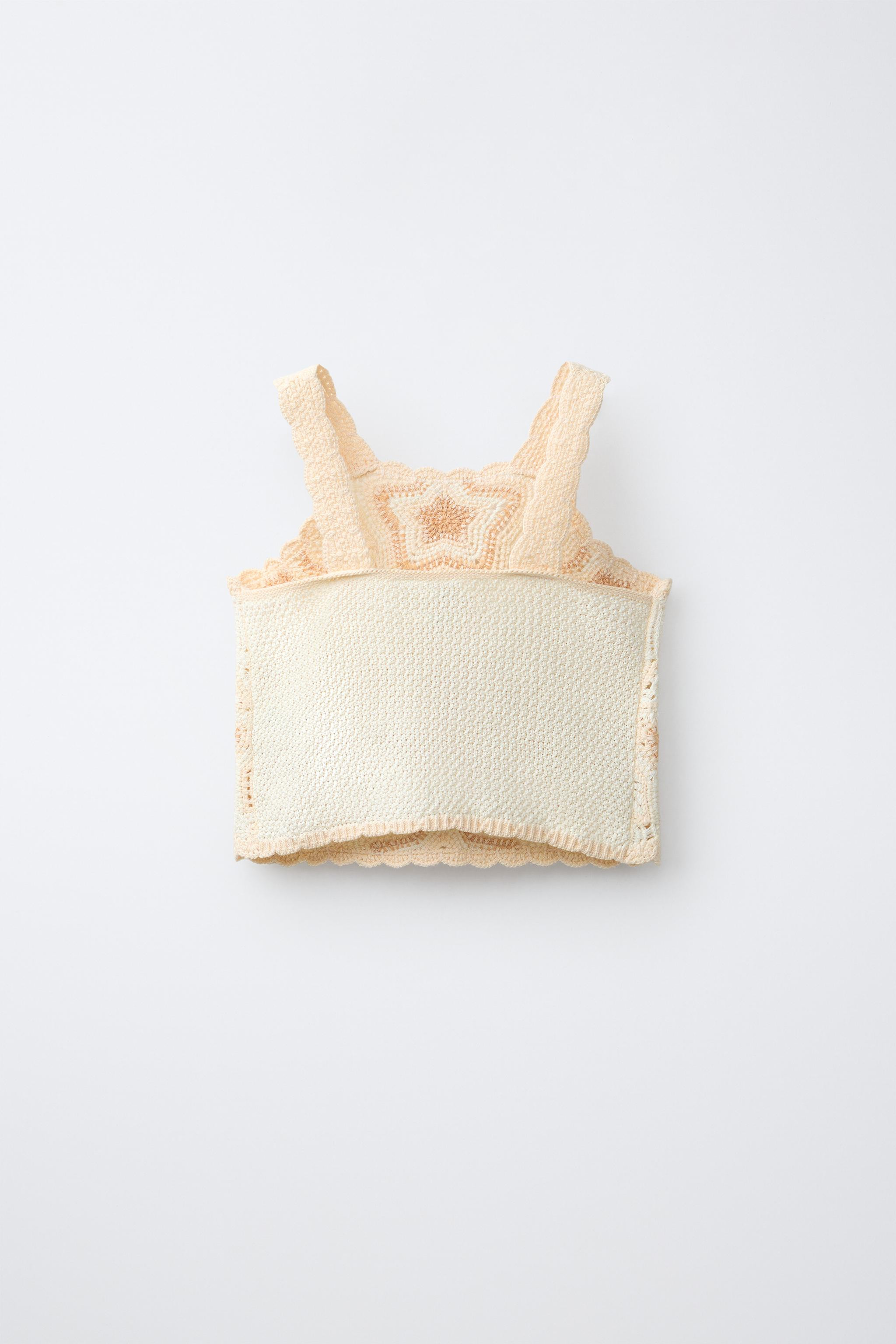 STAR CROCHET KNIT TOP | Zara US