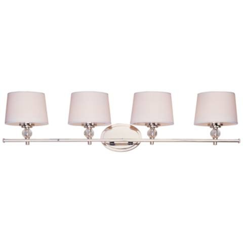 Maxim Rondo 36 1/4" Wide Polished Nickel 4-Light Vanity Bath Light | Lamps Plus