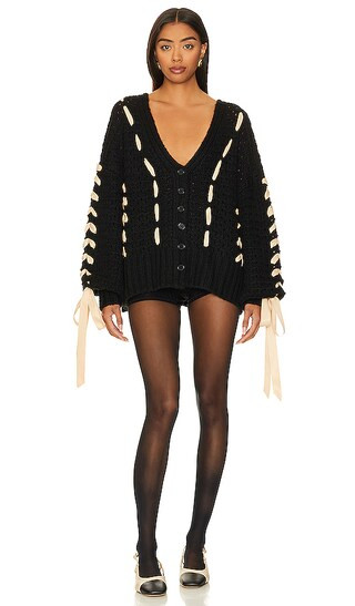 Liberty Oversized Cardigan in Black | Revolve Clothing (Global)