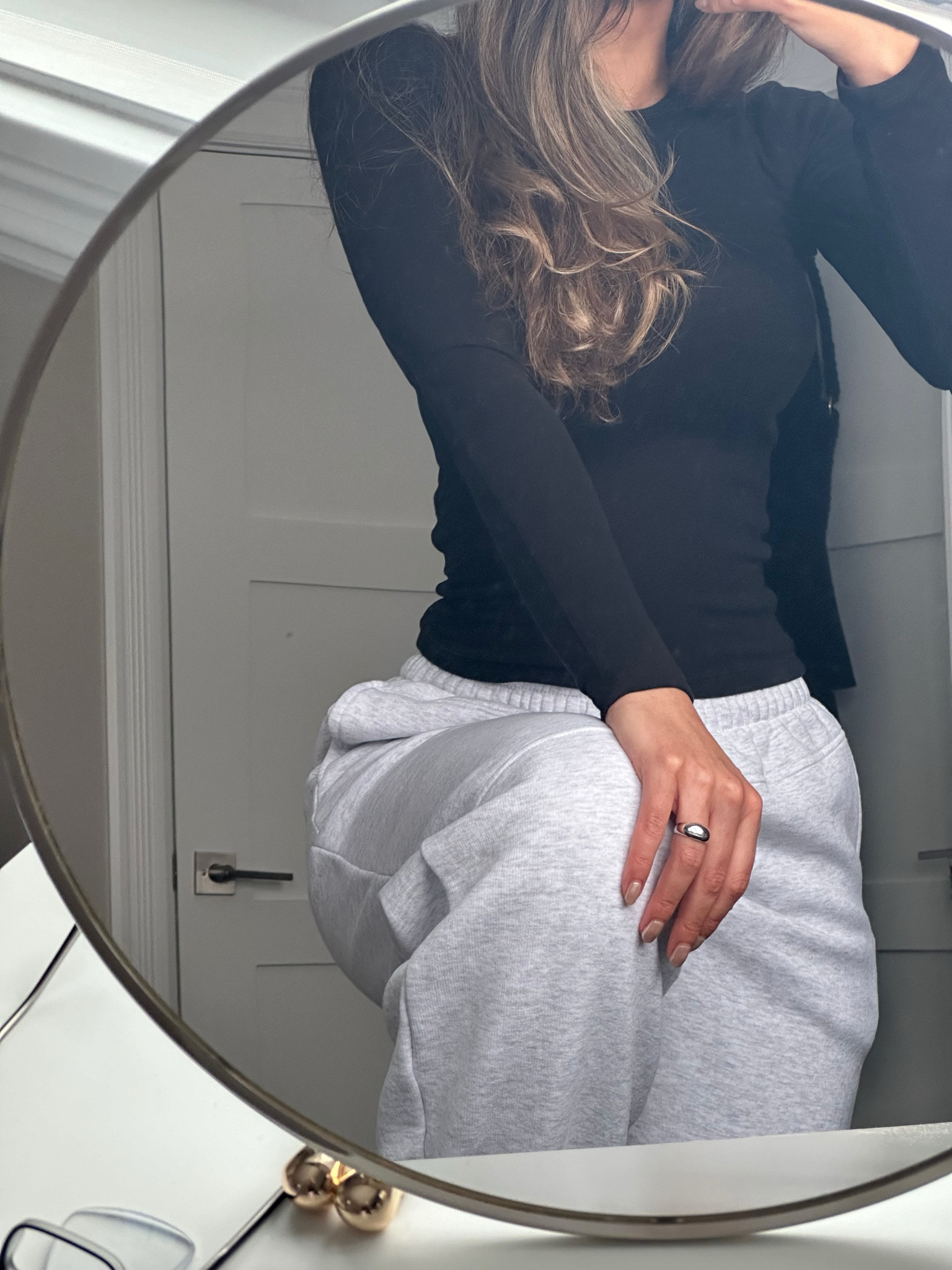 Basic black top and grey sweatpants 



#LTKstyletip #LTKfindsunder50 #LTKMostLoved