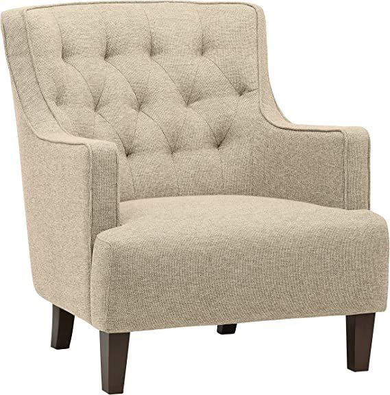 Amazon Brand – Stone & Beam Decatur Modern Tufted Wingback Living Room Accent Chair, 32.3"W, Oa... | Amazon (US)