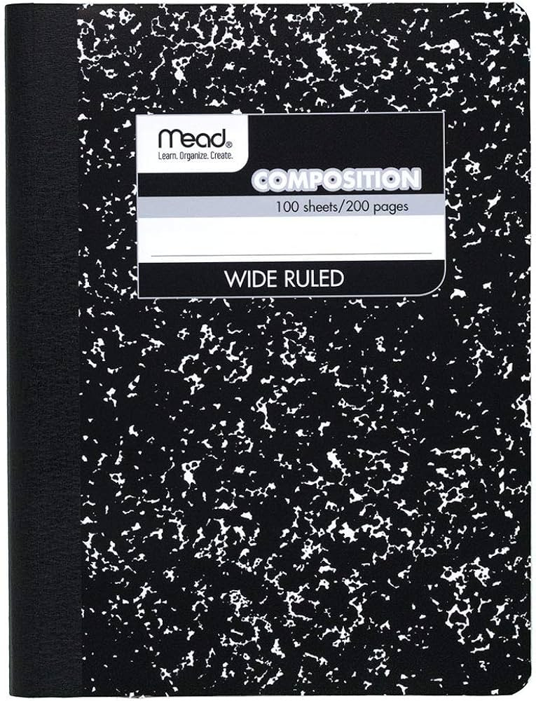 Mead Composition, Wide Ruled Comp Book, Writing Journal Notebook with Lined Paper, Home School Su... | Amazon (US)
