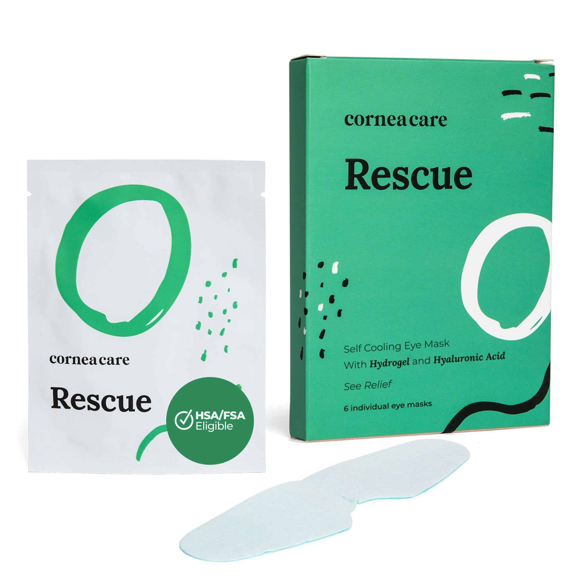 Rescue: Hydrogel Self Cooling Compress | Cold Eye Masks for Puffy Eyes | Self Cooling Eye Compres... | Amazon (US)
