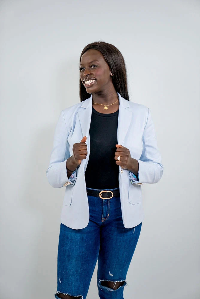Baby Blue Women's Blazer | Women's Blue Blazer | Women's Workwear | PWR WMN LLC