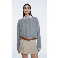 Stradivarius Mini Box-Pleat Skort With Belt Beige 12 | Stradivarius (UK)