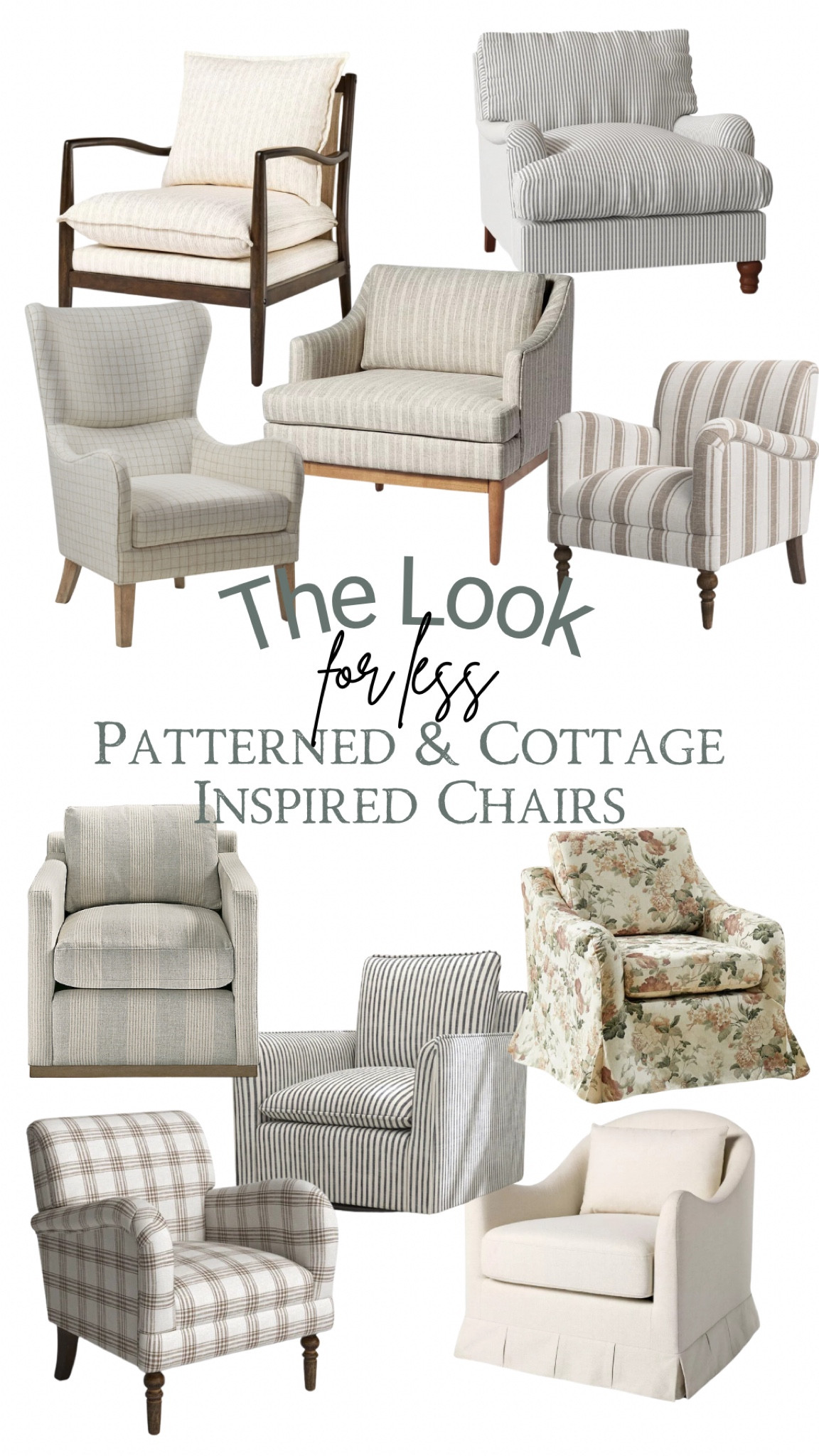 Curated cottage inspired chairs, all for a more budget friendly cost!

#LTKHome