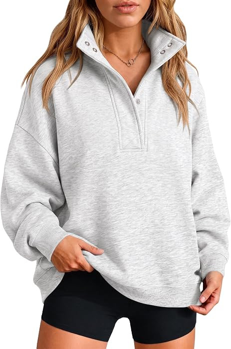 DLOODA Sweatshirts for Women Henley Mock Neck Pullover Tops 2026 Outfits | Amazon (US)