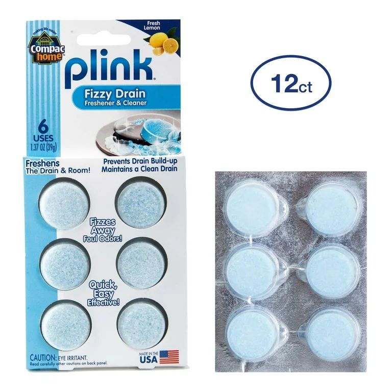 Compac Home Plink Fizzy Drain Cleaner/Deodorizer Tablets Cleans Grime From Your Drain, Freshens K... | Walmart (US)