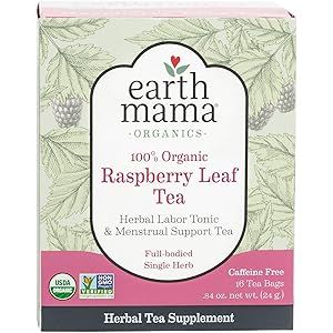 Earth Mama Organic Raspberry Leaf Tea Bags for Labor Tonic and Menstrual Support, 16-Count | Amazon (US)