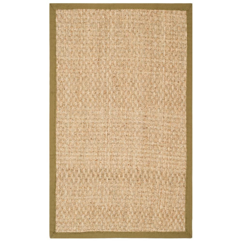 Safavieh Natural Fiber Beige Olive 2 ft x 3 ft Indoor Area Rug NF114G-2 - The Home Depot | The Home Depot
