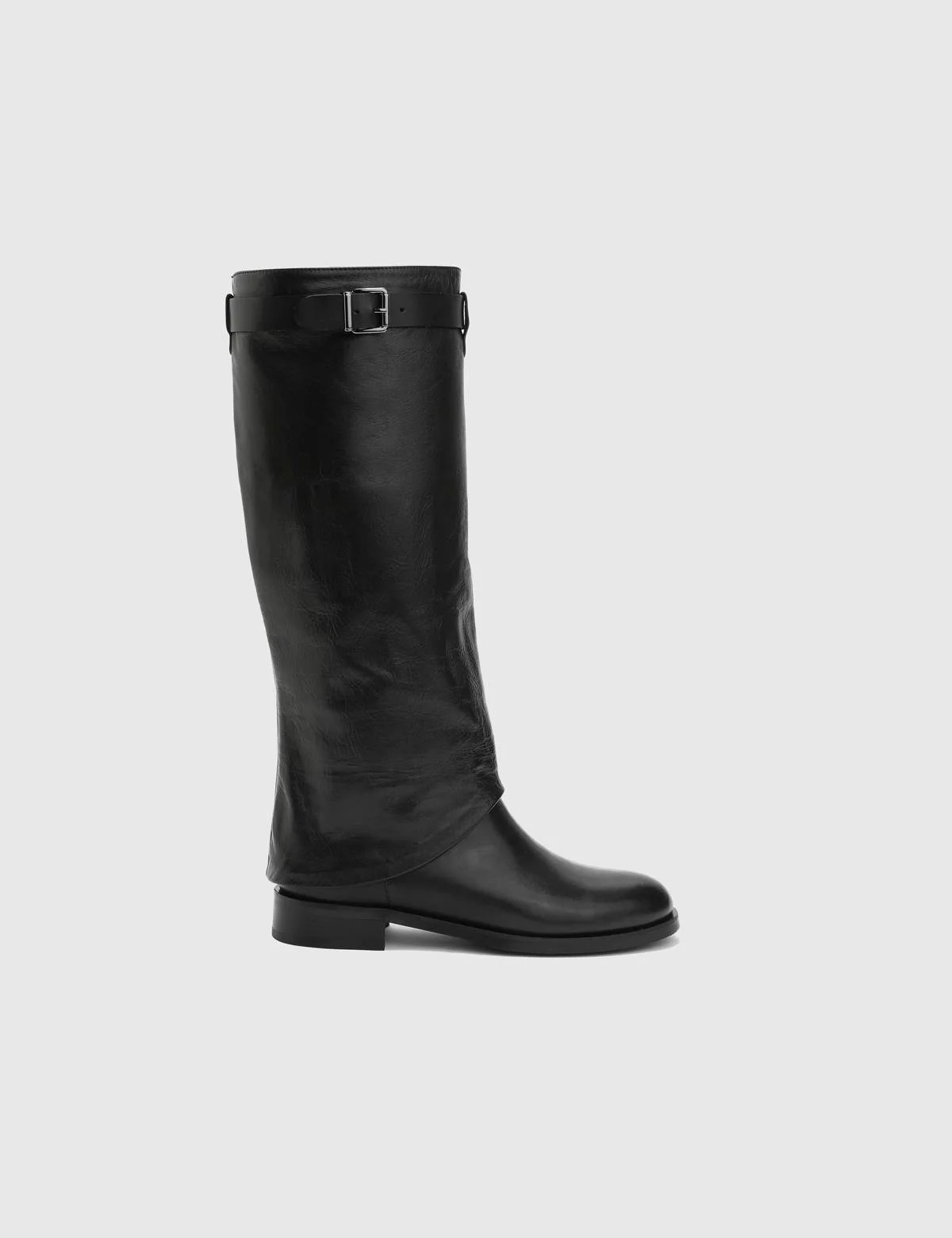 Bogense Black Leather Women's High Boot | ILVI
