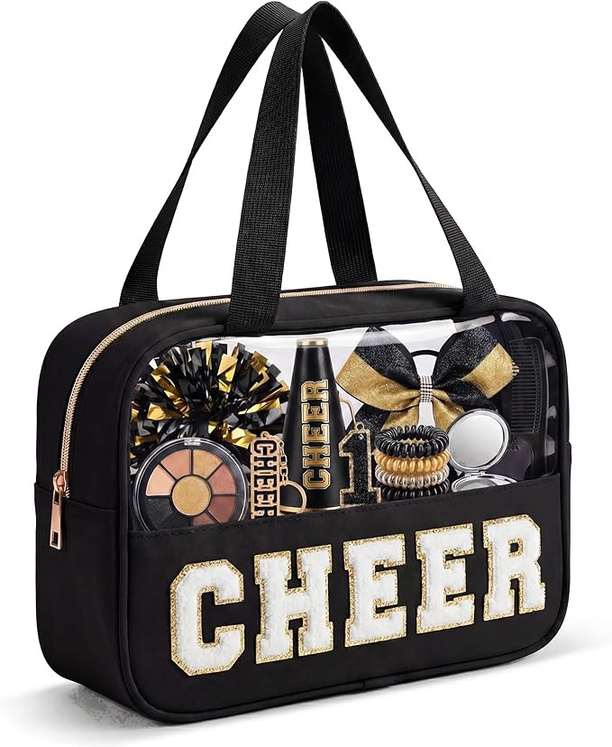 Cheer Makeup Bag Cheerleader Gifts Cheer Chenille Letter Cosmetic Bag Cheerleading Competition Ac... | Amazon (US)