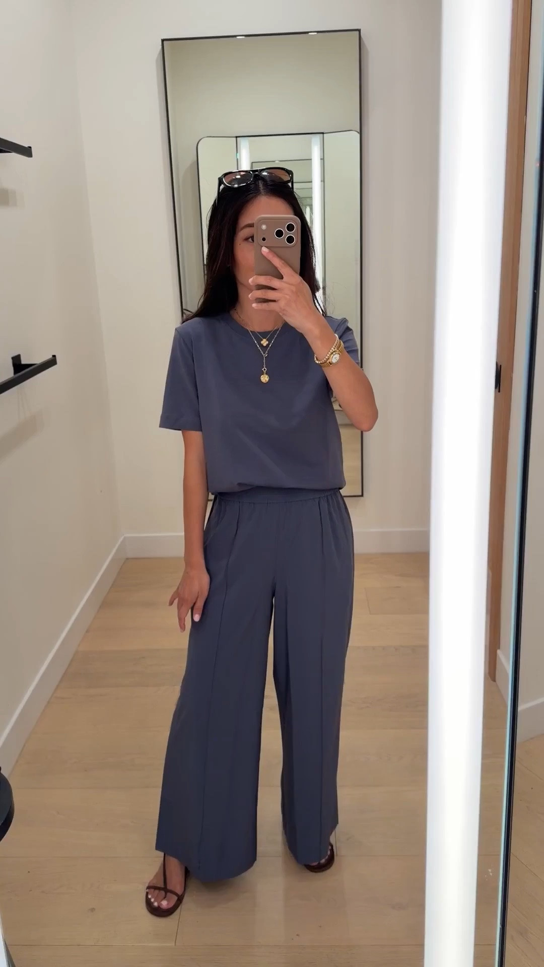 Super flowy and light pants in 3 inseams and shorts version 
• Breezily Cropped Pant 25” length, TTS however I'm trying on the XS bc that was smallest in store and would need XXS like my other pairs. Very travel friendly and machine washable. 
• The Classic Pima Cotton jersey Tee xxs, tts 
• Reformation sandals 5.5 

Matching set, athleisure, petite friendly, travel outfit

#LTKActive #LTKPetite #LTKTravel