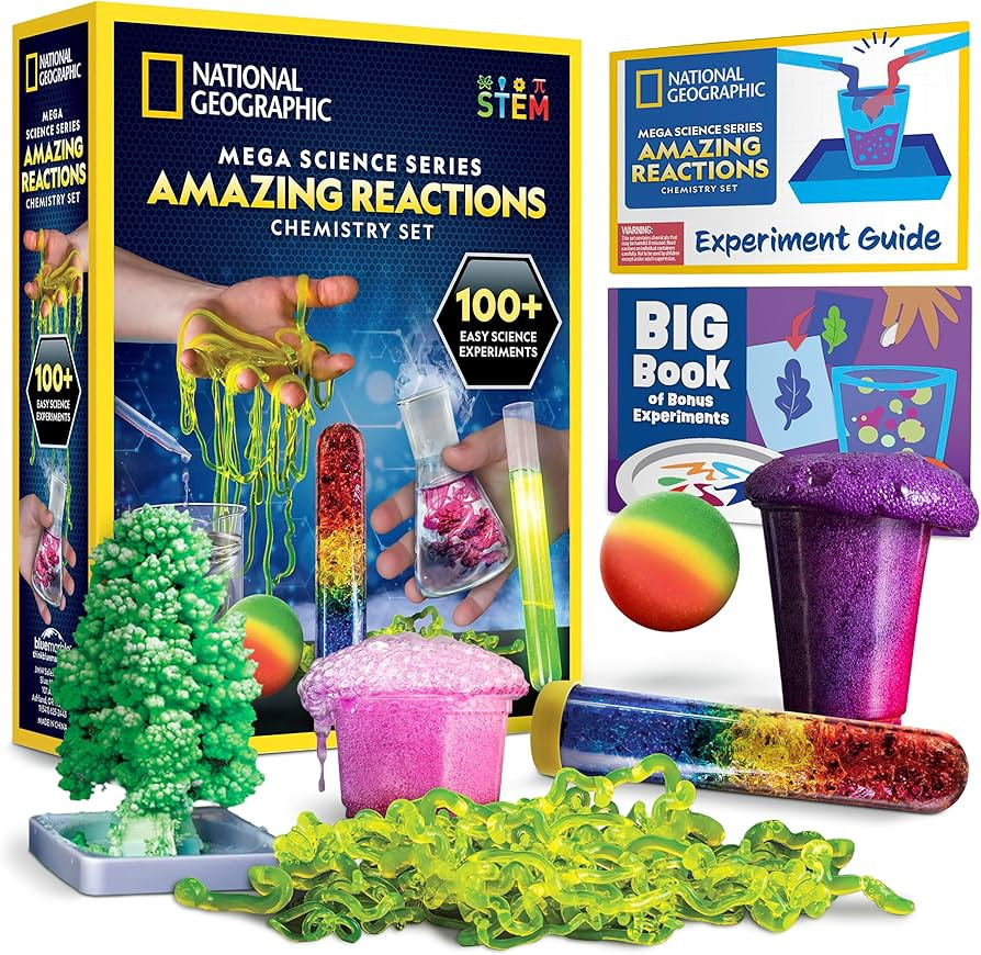 National Geographic Amazing Chemistry Set - Chemistry Kit with 100+ Science Experiments Including... | Amazon (US)