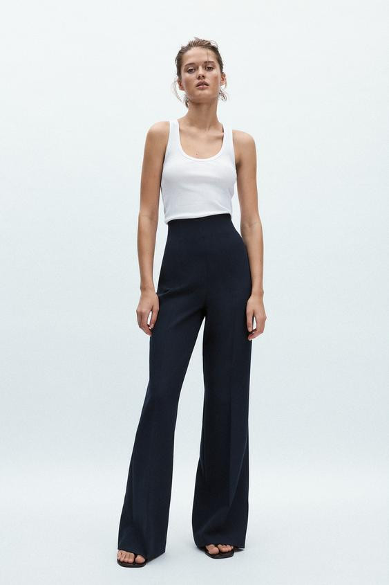 ZW COLLECTION HIGH-WAIST ZIP TROUSERS | Zara UK