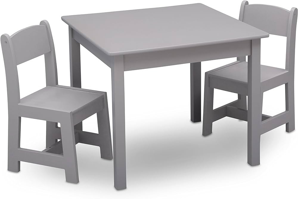 Delta Children MySize Kids Wood Table and Chair Set (2 Chairs Included) - Ideal for Arts & Crafts... | Amazon (US)