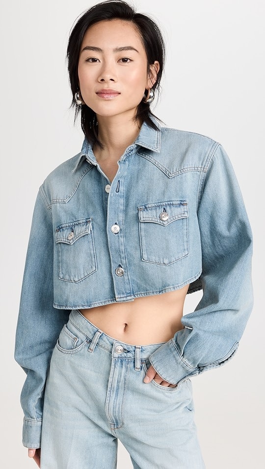 Stefy Oversized Crop Shirt | Shopbop