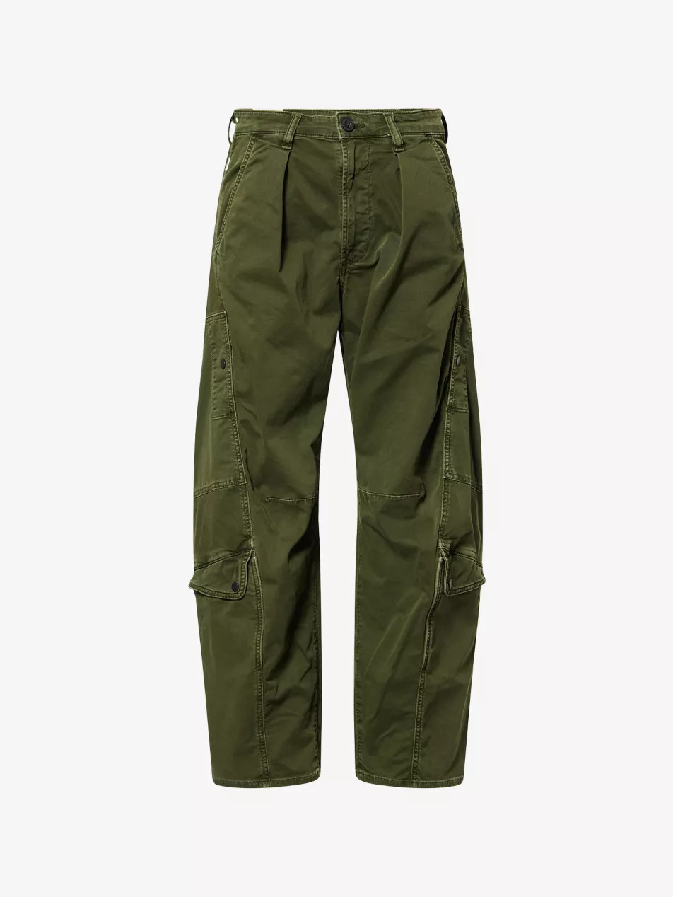 Flight Barrel-Leg Stretch-Cotton Trousers | Selfridges