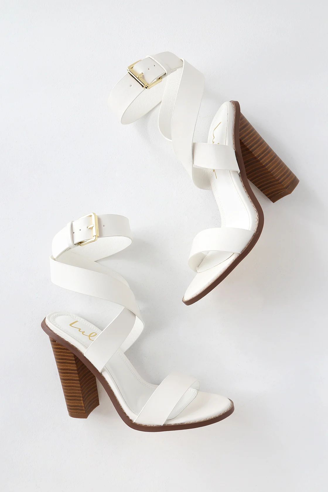 Shelbie White Ankle Strap Heels | Lulus (US)