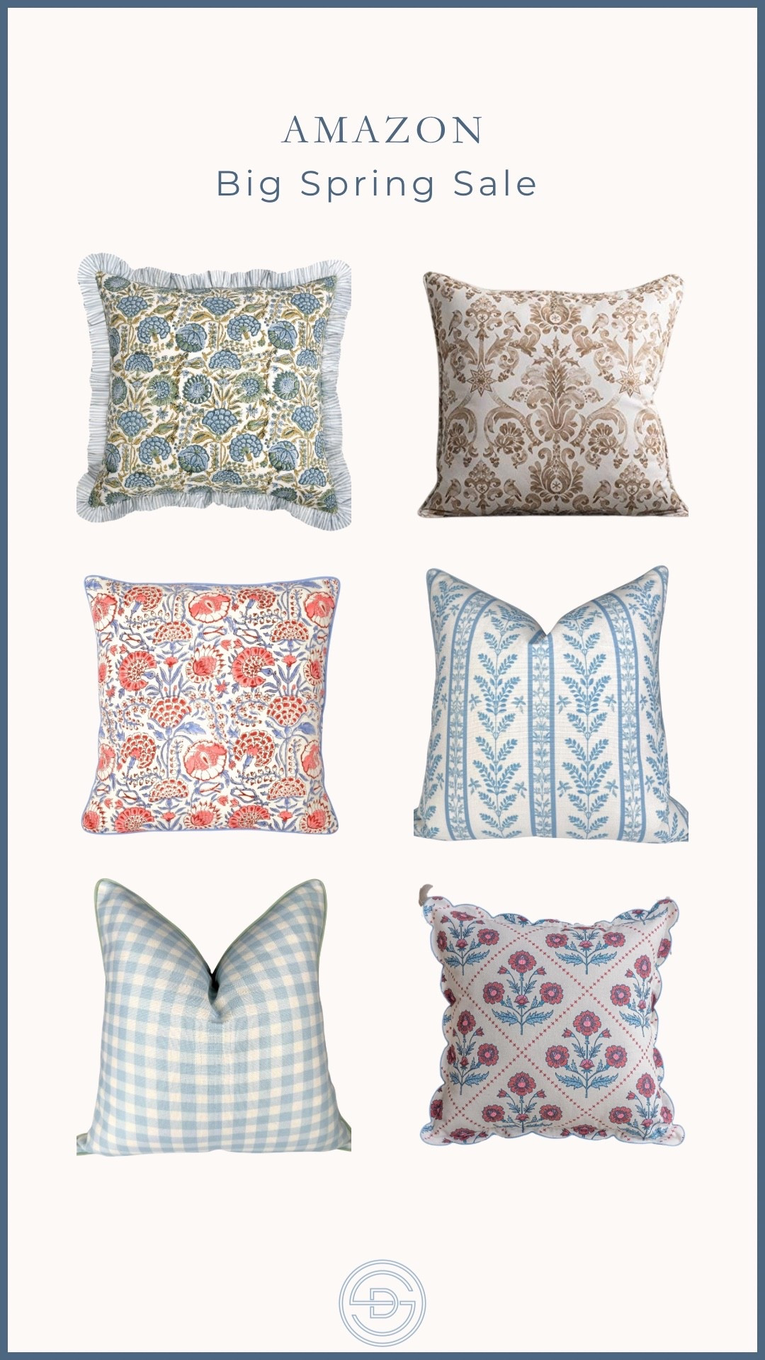 Amazon grandmillennial block print pillows on sale during the big spring sale! These are a perfect affordable pillow option for a grandmillennial living room or a preppy living room! 

Amazon pillow | affordable pillow | block print pillows 

#LTKSaleAlert #LTKHome