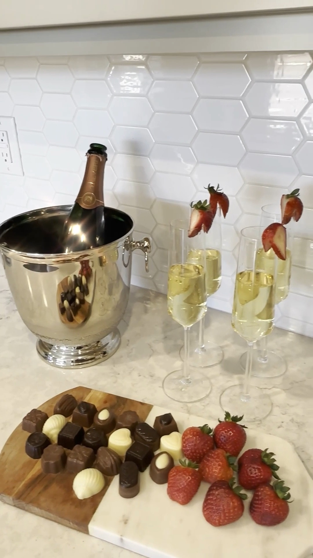 Chic champagne bucket and flutes 🥂 perfect for hosting! 

#LTKSeasonal #LTKFindsUnder100 #LTKHome